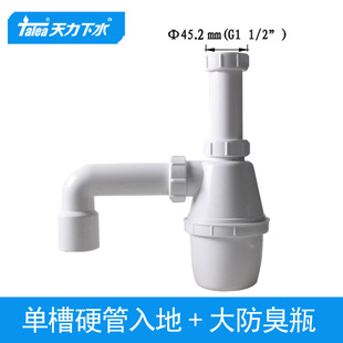 Tianli sink into the ground type drain pipe vegetable washing basin drain pipe hard pipe durable 45mm inner teeth 50 tail GN060