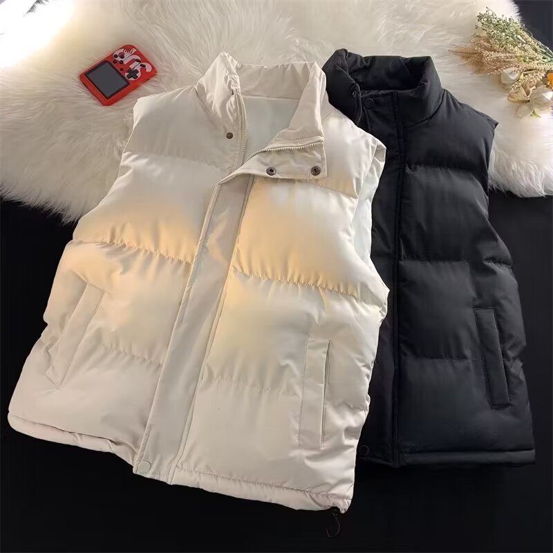 Autumn and Winter Down Cotton Vest Women's 2024 New Korean Style Loose Slimming Chanel Style Vest Vest Versatile Coat Trendy