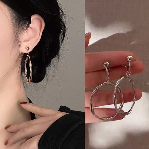 Sweet and Cool Girl | Distinctive Circle Painless Mosquito Coil Earrings for Girls without Piercings, High-End Sense of Exaggeration