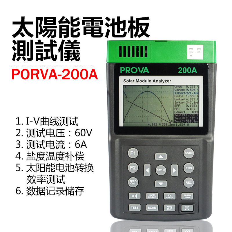 台湾泰仕 prova200a/210/218太阳能电池容量分析仪 太阳能功率表
