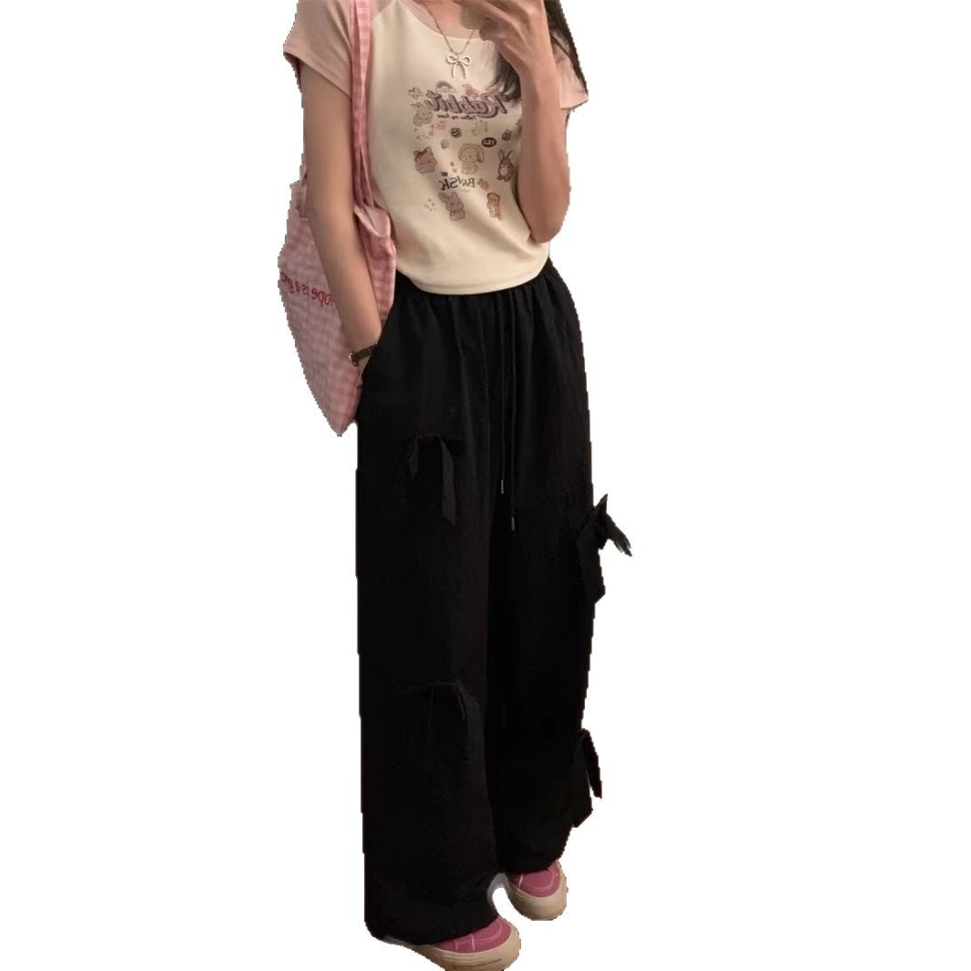 2026 nuevos pantalones casuales sueltos de moda coreana pantalones versátiles de verano delgados pantalones de piernas largas