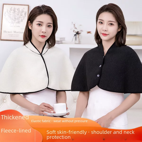 Autumn and Winter Imitation Lamb Fleece Thickened Shawl Warm Shoulder Preservation for Men and Women Cervical Spine Protection Cold-proof Moon Office Air-conditioned Room