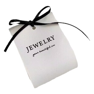 South Korea black cotton jewelry packaging fabric fashion earrings Special simple necklace high-end white in stock ins