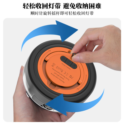 Cross-border outdoor camping light LED tent tape measure camping string lights decorative colored lights colorful portable camping atmosphere light 