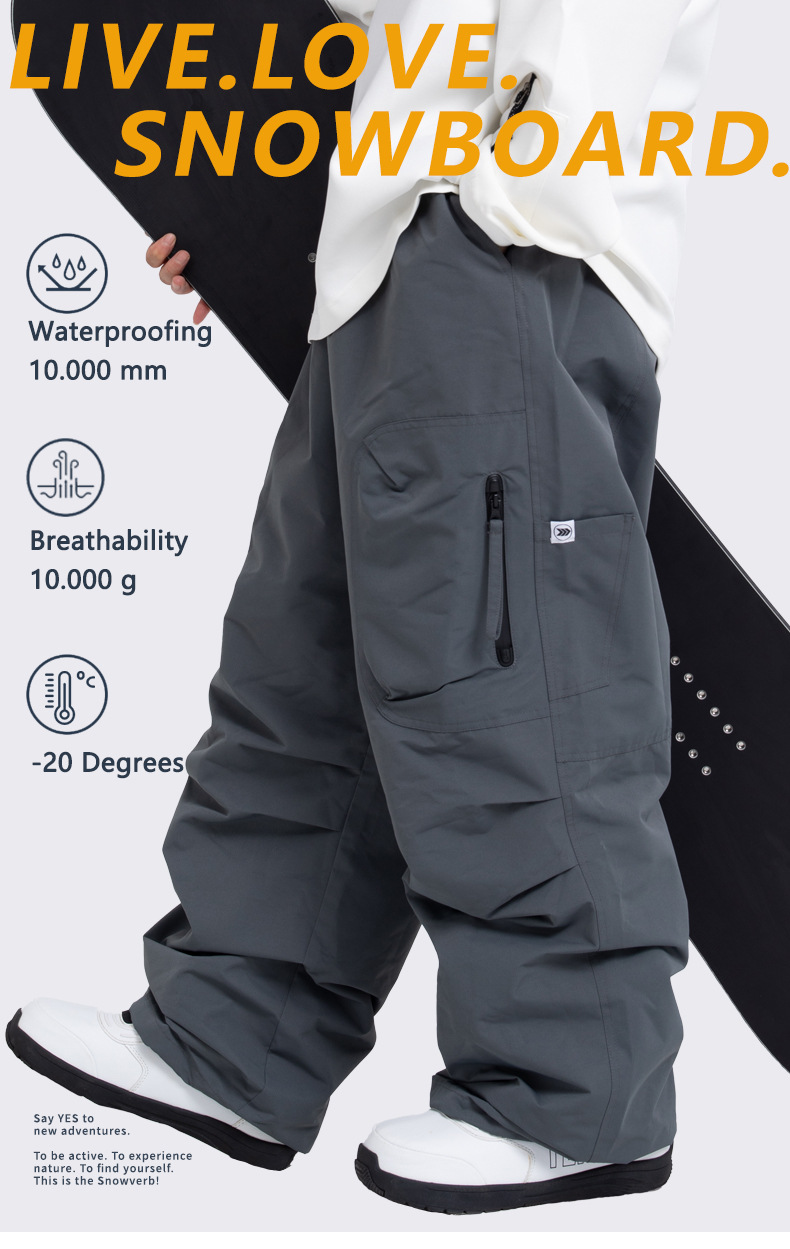 001 SNOWVERB American Stye Singe Board Ski Pants For Women Winter Coupe Matching Waterproof Windproof Professiona_voghion.com