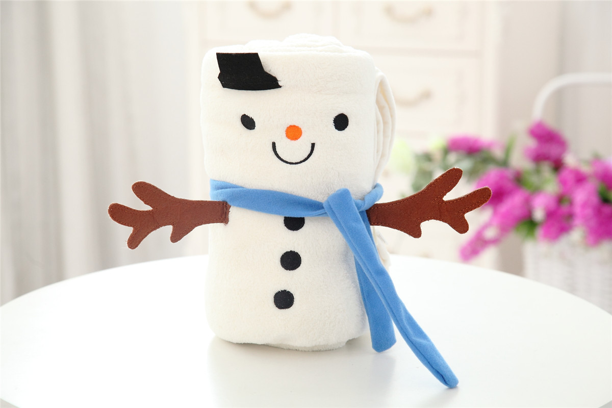 Santa Claus ELK muñeco de nieve plegable almuerzo rollo manta decoración del hogar de Navidad aire acondicionado coral manta de lana