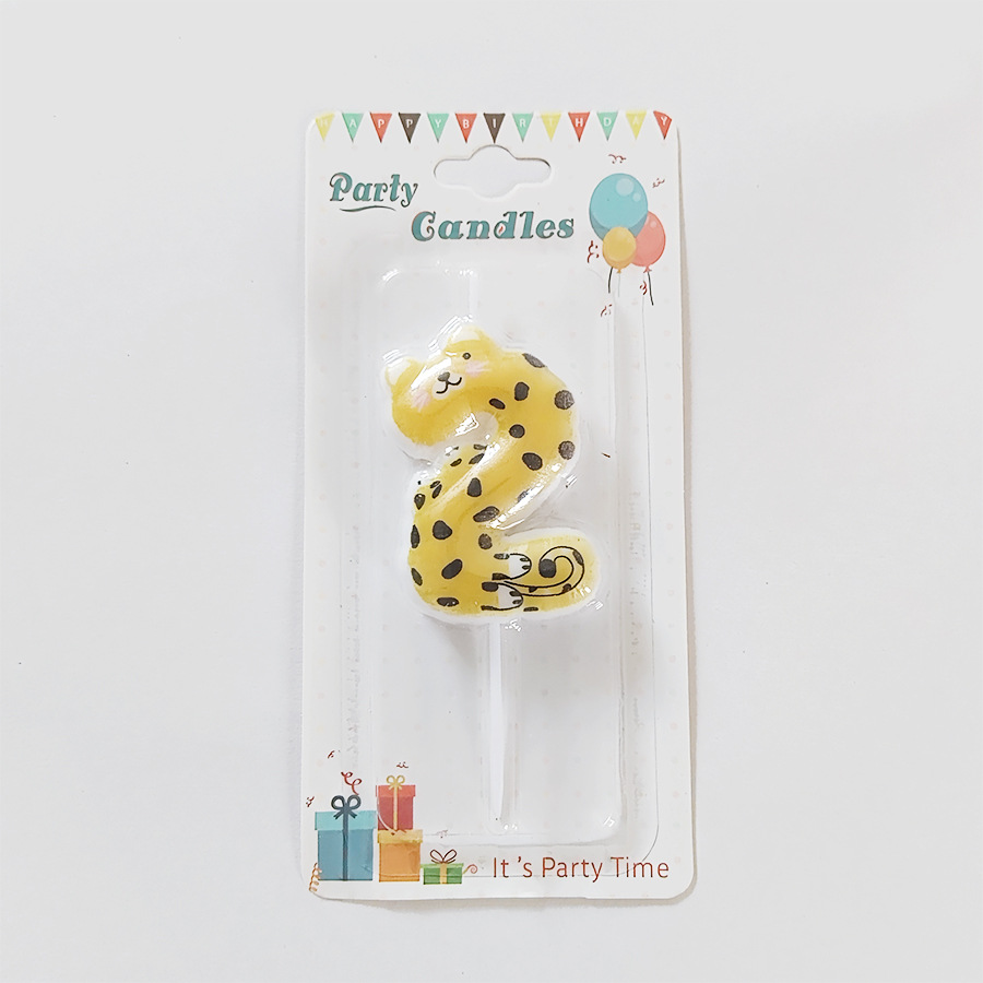 越境創意動物デジタルろうそく0-9漫画誕生日ろうそく子供誕生日誕生日パーティー装飾用品