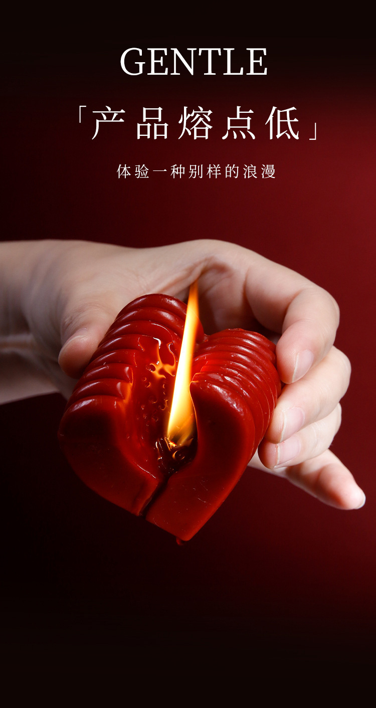 Low-Temperature Massage Candle in Black with Gold Accent, Soy Wax for Couples — detail image 6