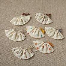 纯棉棉纱抽绳系带360度口水巾围嘴男童女童婴幼儿围嘴