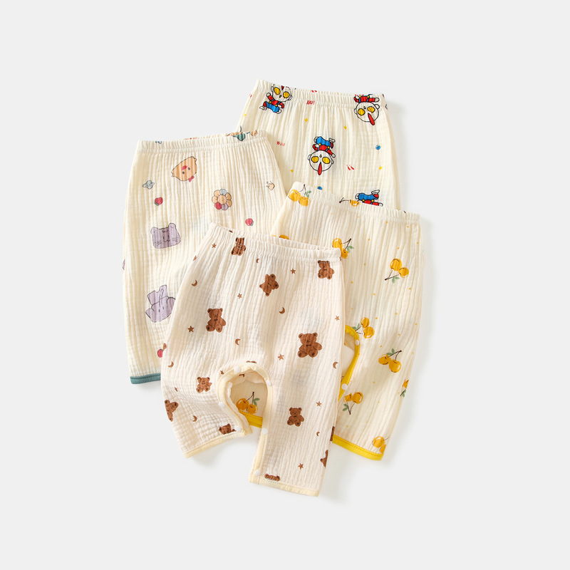 Baby's Gauze Pants Cotton Summer Thin Snap Pants Newborn Baby's Big PP Pants Children's Mosquito-proof Pants Pajama Pants Baby's Gauze Pants Cotton Summer Thin Snap Pants Newborn Baby's Big PP Pants Children's Mosquito-proof Pants Pajama Pants