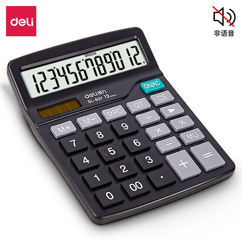 Deli 837 Desktop Calculator for Office Accounting Solar Energy Students with Voice University Finance Office Deli 837 Desktop Calculator for Office Accounting Solar Energy Students with Voice University Finance Office