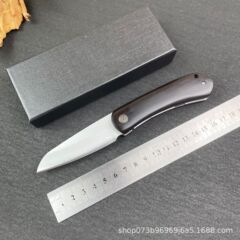 黑檀木三合钢户外小折叠刀野外露营登山求生多功能高硬度锋利小刀