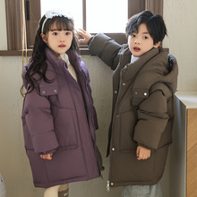 ABC儿童加厚羽绒服冬季男童中大童韩版保暖女童装中长款宝宝外套