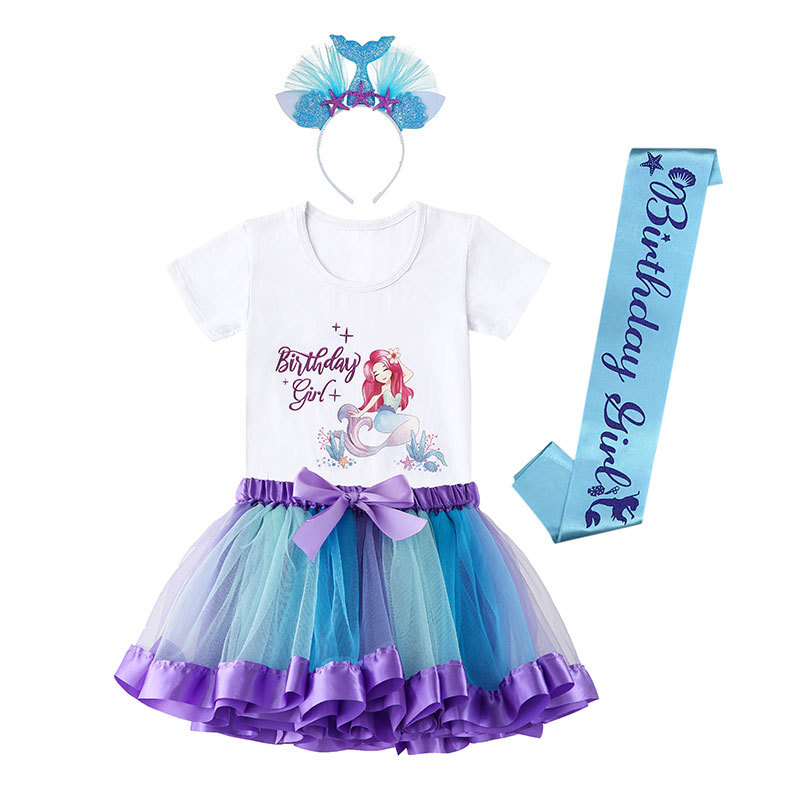 Girls Skirt Mermaid Children's Tutu Skirt Girl Summer New Style Princess Mesh Skirt Summer