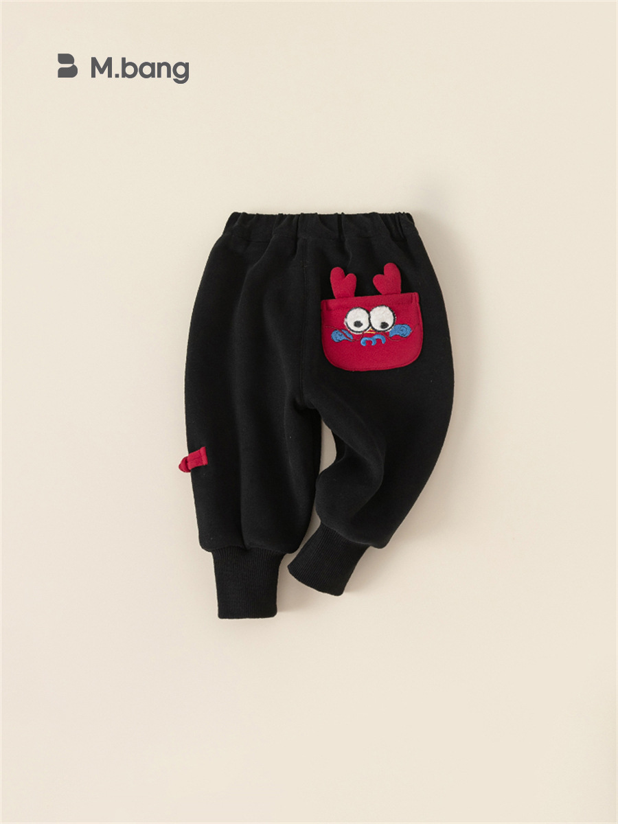 Ropa infantil Youbao, pantalones para niños, novedades de invierno, estilo chino, pantalones casuales para bebés, pantalones largos para niños, pantalones deportivos para niños pequeños image 5