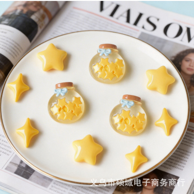 Hot-Selling Wishing Bottle Star Resin Accessories Phone Case Shoe Charms DIY Materials Wholesale from Manufacturer Hot-Selling Wishing Bottle Star Resin Accessories Phone Case Shoe Charms DIY Materials Wholesale from Manufacturer