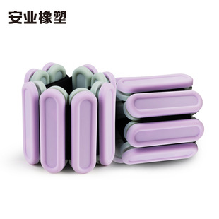 Factory direct adjustable two-color silicone weight-bearing bracelet running jumping exercise weight-bearing sandbag sports fitness swimming Yu
