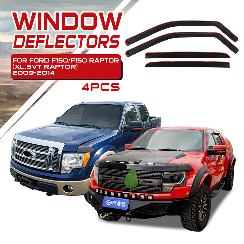 TXR para Ford Ford F150 Raptor Platinum Sunwear Bloqueador de lluvia Ventana de lluvia Modificación de ceja de lluvia Accesorios decorativos