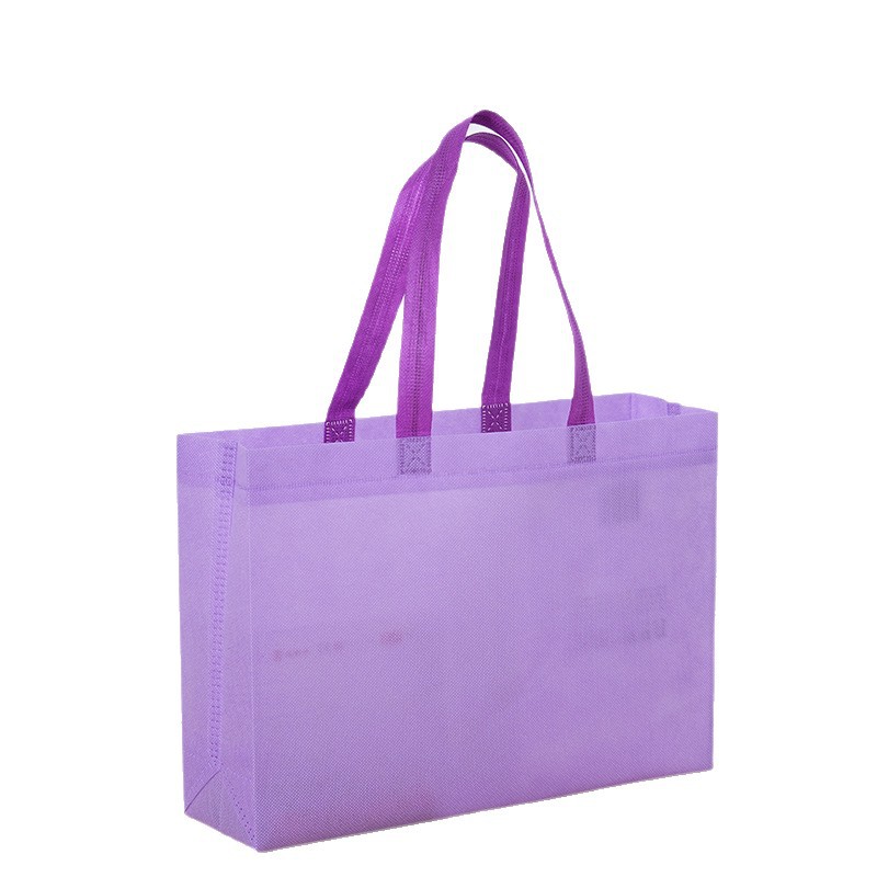 Bolsa de tela no tejida de hombro trasera impresa logotipo auto costura portátil protección ambiental bolsa para llevar publicidad envasado de ropa