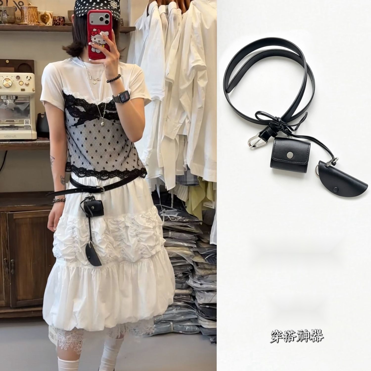 Korean-style large-capacity waist bag, women's summer new collection, versatile, trendy, with a chic mini pendant, and a small pouch for coins