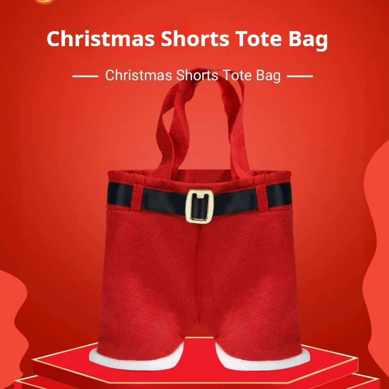 Трансграничная горячая распродажа рождественские брюки в форме конфеты сумка сумка для бутылки вина сумка рождественские брюки подарочная сумка