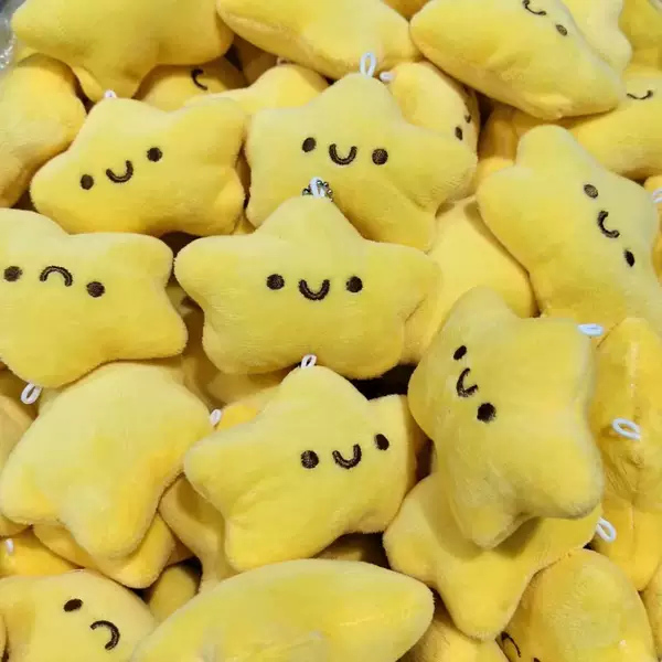 Xiaohongshu's new squeaking cute plush bag charm, star doll pendant, toy keychain wholesale