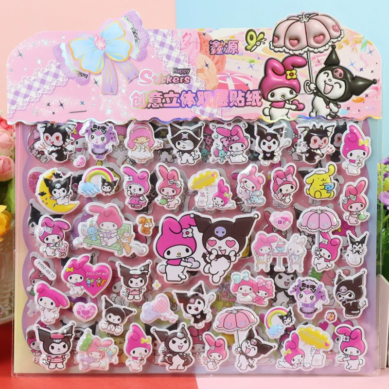 Клубничный медведь coolometi Замороженные наклейки принцессы наклейки с пузырьками животных трехмерные наклейки ультрамена