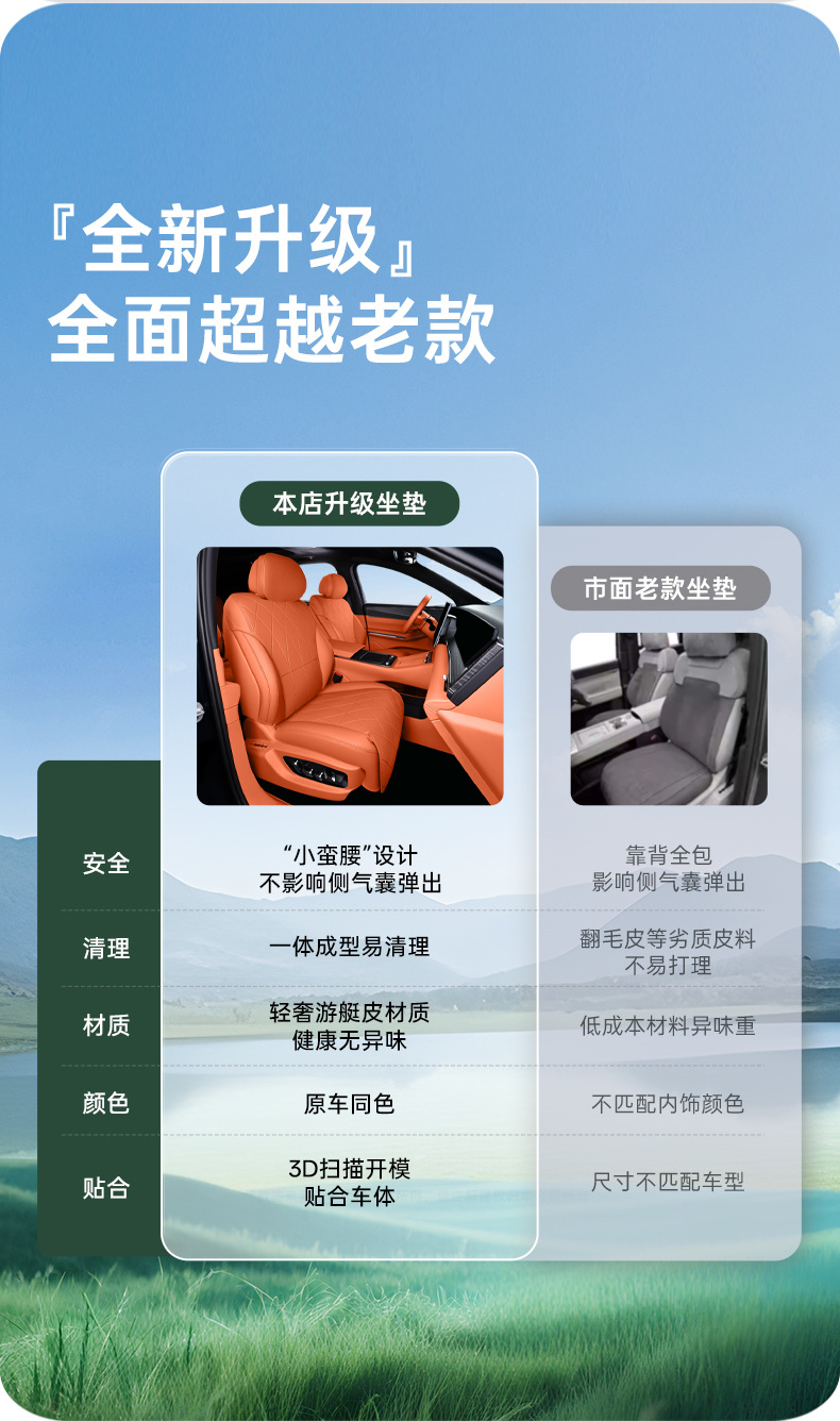 Suitable for BYD Tang, all-inclusive seat cushion, universal for all seasons, slim waist seat cover, car interior accessories