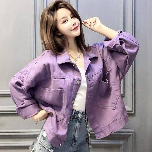 Spring White Women's Workwear Jacket 2025 Korean Style Loose Matchable Short-Sleeve Top Coat Spring and Autumn