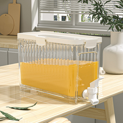 Cooling Jug with Faucet Household Refrigerator Fruit Cold Drink Tea Bucket High-end Large Capacity Boiled Water Juice Beverage Jug