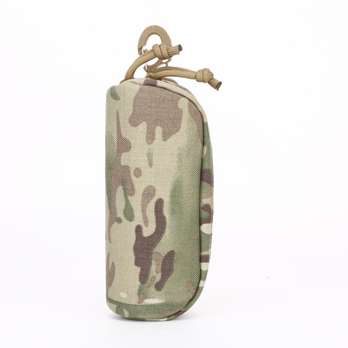 Tactical nylon hard shell glasses case with Molle system, protective case, accessory bag, sunglasses bag, factory direct sale