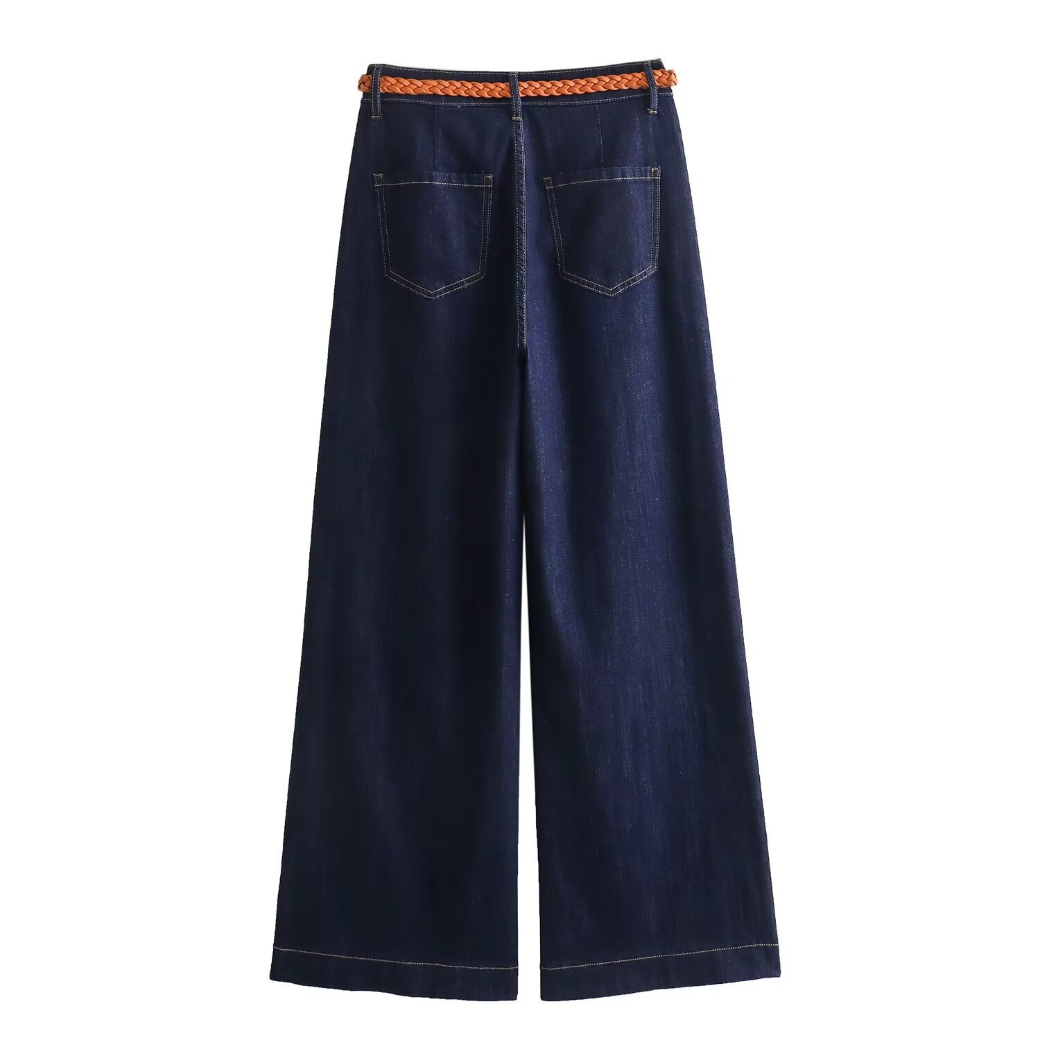 Neue, hochwertige Lyocell-Jeans für Damen mit weitem Bein_voghion.com