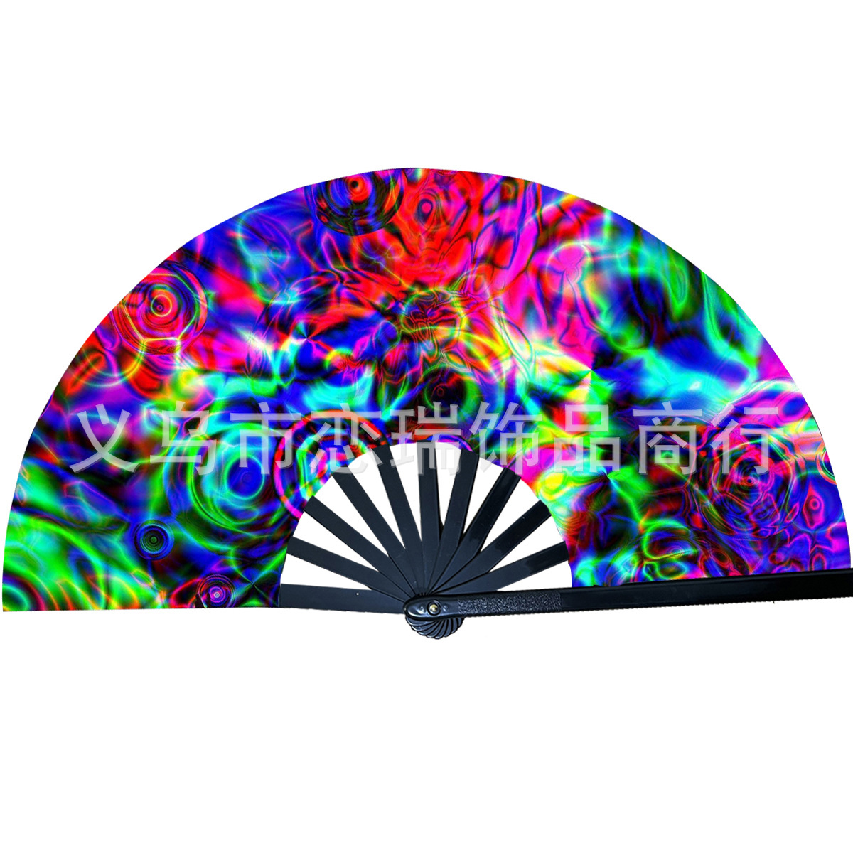 10 pulgadas 33cm dólar estadounidense euro libra ventilador impreso ventilador fluorescente plástico plegable hueso del ventilador poliéster accesorios de abanico