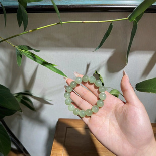Jin Yutang Xinjiang Hetian Jade Hand String Ice Bottom Grape Flesh Surplus Runrun 12mm Selected