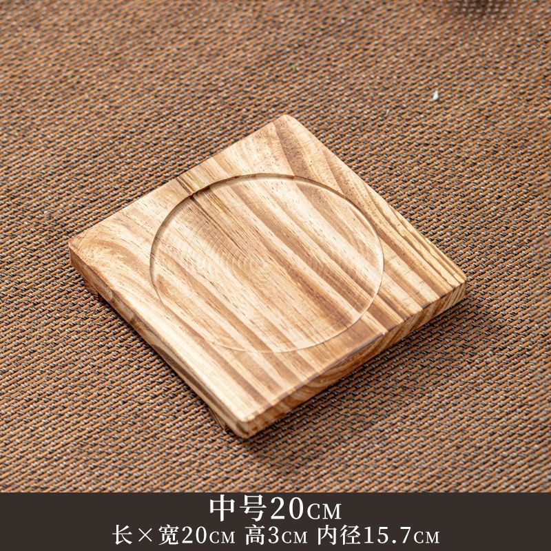 almohadilla de madera de aislamiento térmico para cocinar té en horno cercano almohadilla de madera resistente a quemar almohadilla de madera de aislamiento térmico para horno de carbón de tamaño grande y medio y pequeño de alto valor facial almohadilla de madera sólida