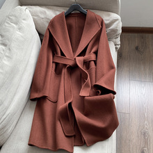 2025秋冬新款气质30山羊绒 羊毛中长款双面羊毛羊绒大衣H16CD3392