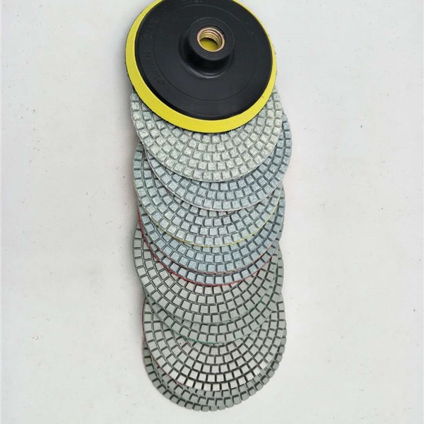 四寸经济通用型金刚石水磨片 8件套套装组合水磨片石材抛光片