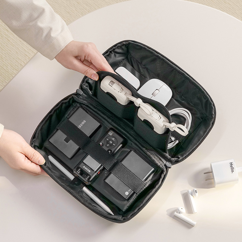 厚みのあるデジタル収納バッグ、ヘッドフォン電子整理収納バッグ、電源充電宝物、多機能データケーブル収納バッグ|undefined