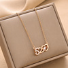 Necklace stainless steel, fashionable accessory, chain for key bag , suitable for import, simple and elegant design