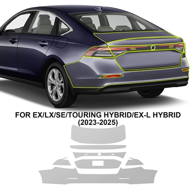 Supply for Honda Accord 23-25: Car paint protective film - rear-bumper-trunk-tpu-protective-film-a-tpu75mil-transparent-paint-film