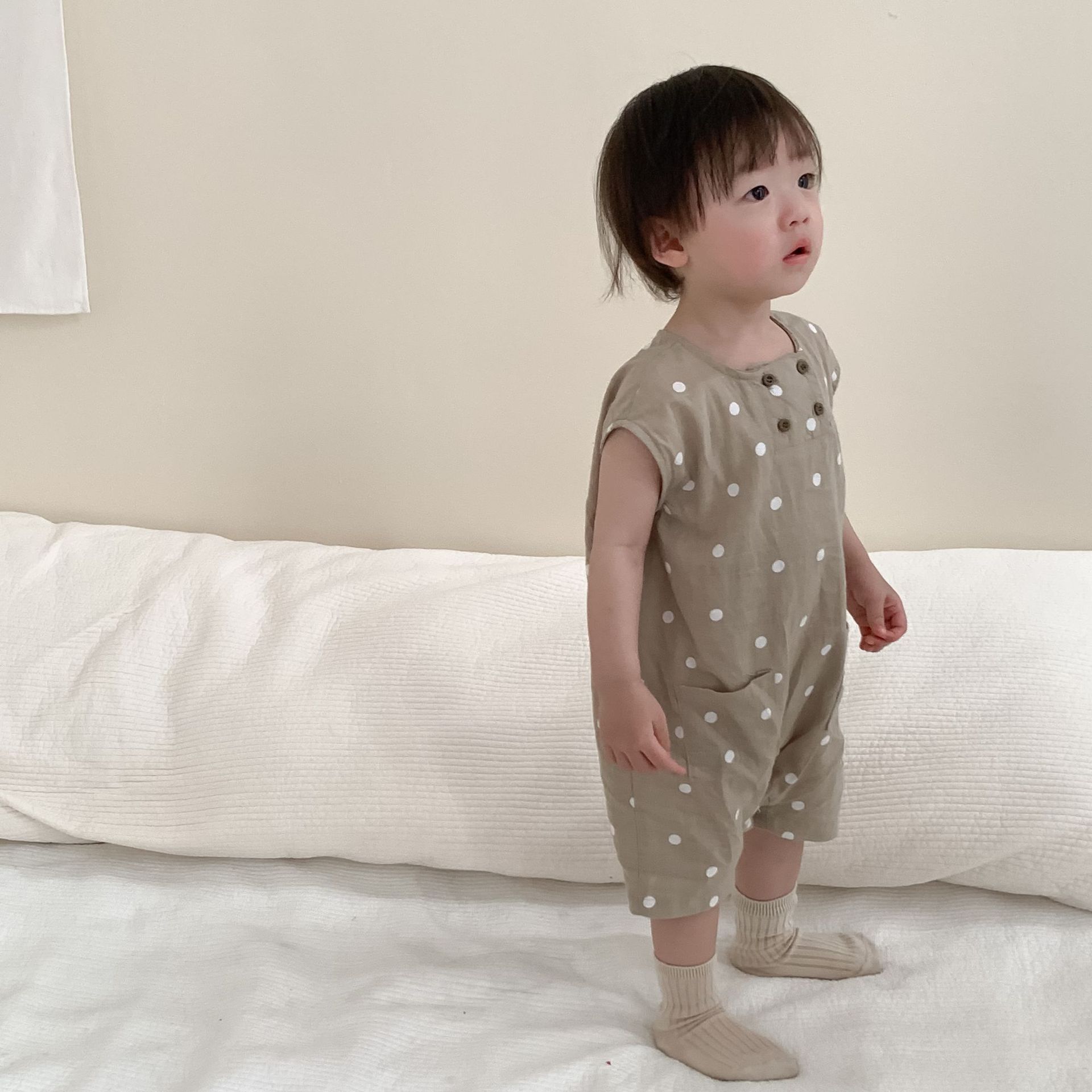 Mameluco de Verano para Bebé, Estilo Coreano, Ropa Infantil, Nuevo Producto de Verano 2025, Mameluco para Niño, Traje de Verano, Mono para Bebé