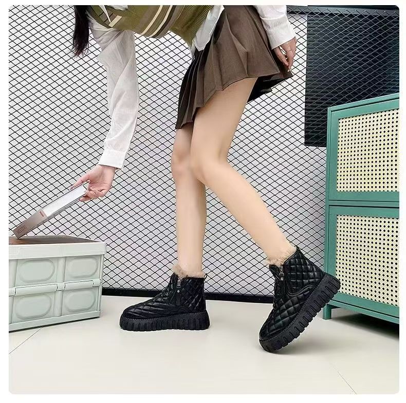 Neklizajuće čizme za snijeg, ženske nove zimske baršunaste zadebljane čizme za snijeg, ženska gornja odjeća, podižuće tople pamučne čizme_voghion.com