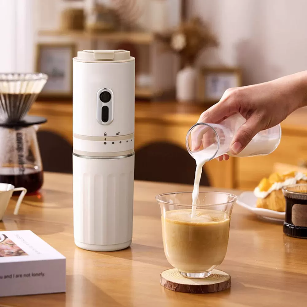 便携式咖啡机家用小型研磨冲泡一体电动磨豆机户外旅行咖啡杯