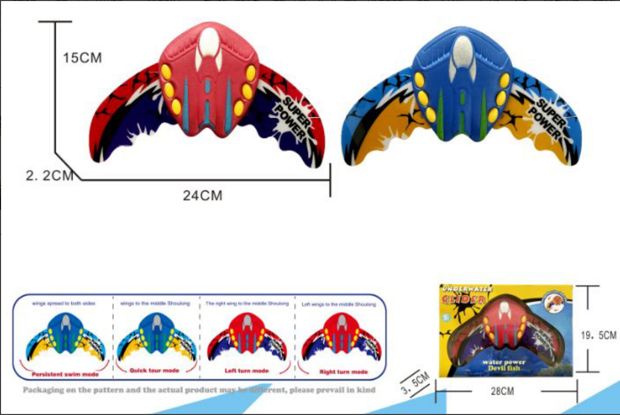 Peces diablo transfronterizos nadar peces animales juguetes de agua para niños piscina de verano baño de arena juguetes de agua