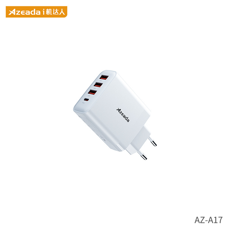 Azeada 65w cargador de nitruro de galio multi-puerto de carga rápida cargador de teléfono móvil portátil PD cargador de viaje cabeza de carga