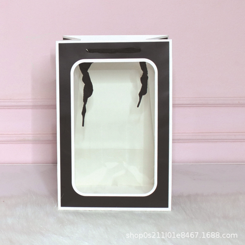 Día de San Valentín ventana bolsa de regalo ventana bolso transparente ramo de flores bolsa de embalaje bolsa de regalo de Navidad