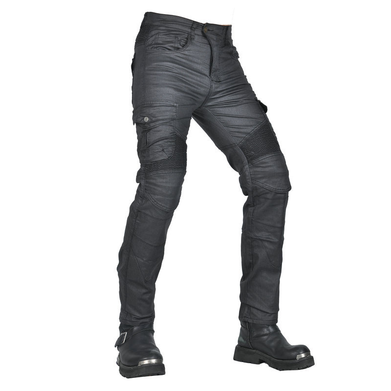 VOLERO motocicleta pantalones vaqueros recubiertos de la motocicleta de la vendimia multi-bolsa de herramientas casuales ciclismo pantalones de silicona equipo de protección