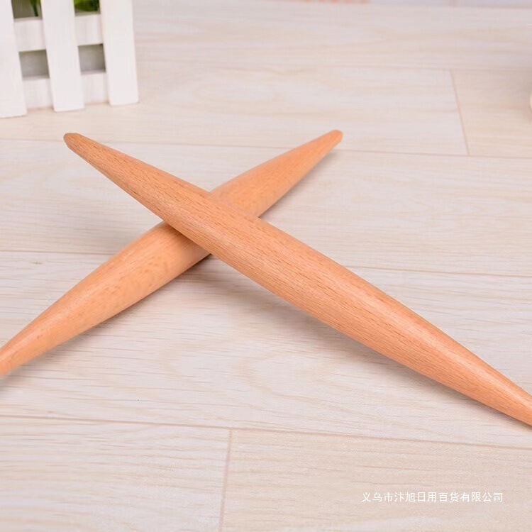 30cm两头尖实木擀面杖 双尖饺子皮擀面棍包饺子烘焙工具面杖批发|undefined