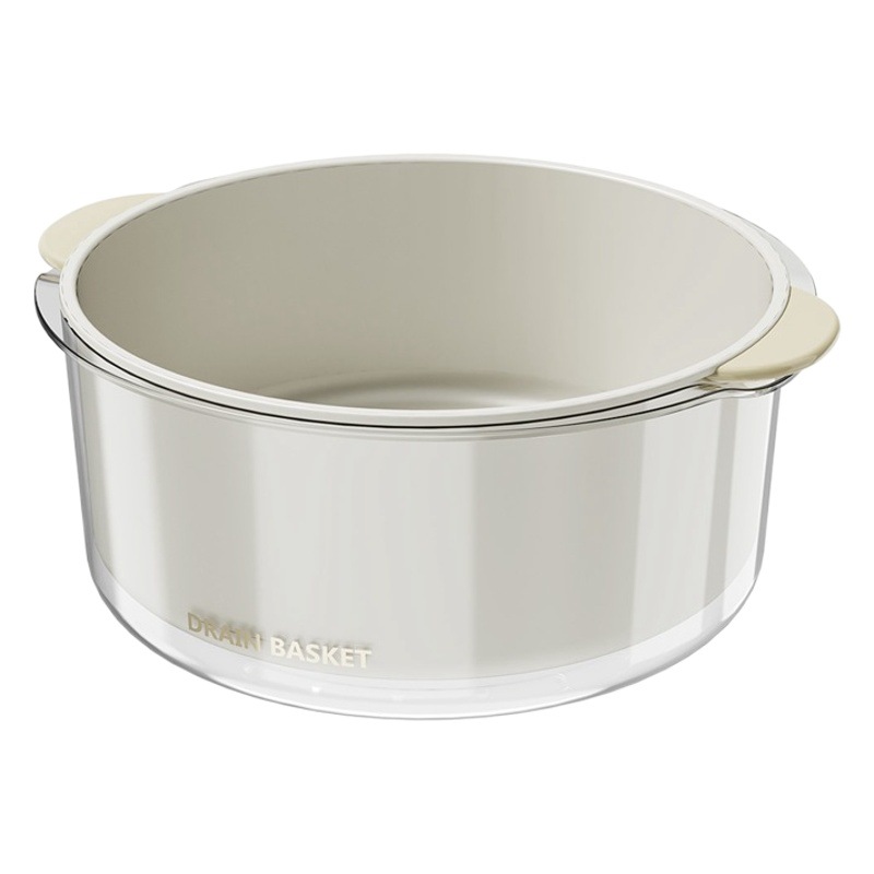 Nueva engrosada cuenca de lavado de verduras de doble capa cesta de drenaje de plástico olla de drenaje vegetal azul Taobao cuenca vegetal hogar cocina lavado plato de fruta