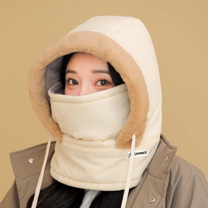 雷锋帽加绒加厚护耳防寒面罩围脖一体滑雪防风骑行现货冬季帽新款|undefined